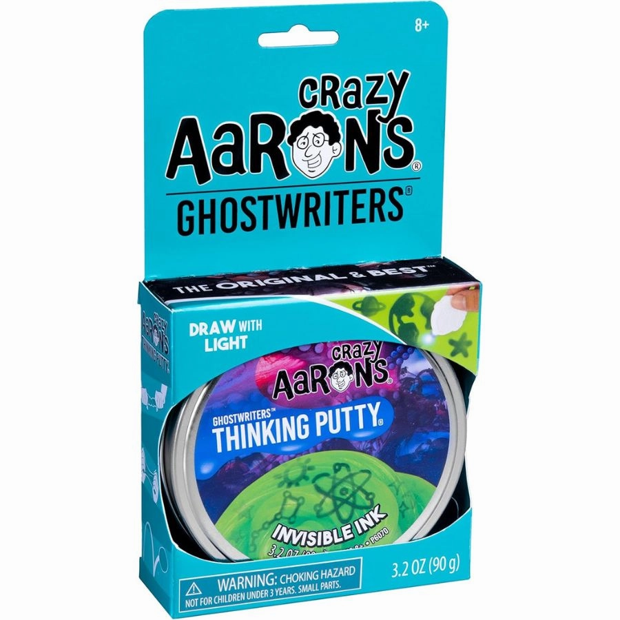 Crazy Aaron's Thinking Putty - Invisible Ink: Glow UV Light Sensory Putty