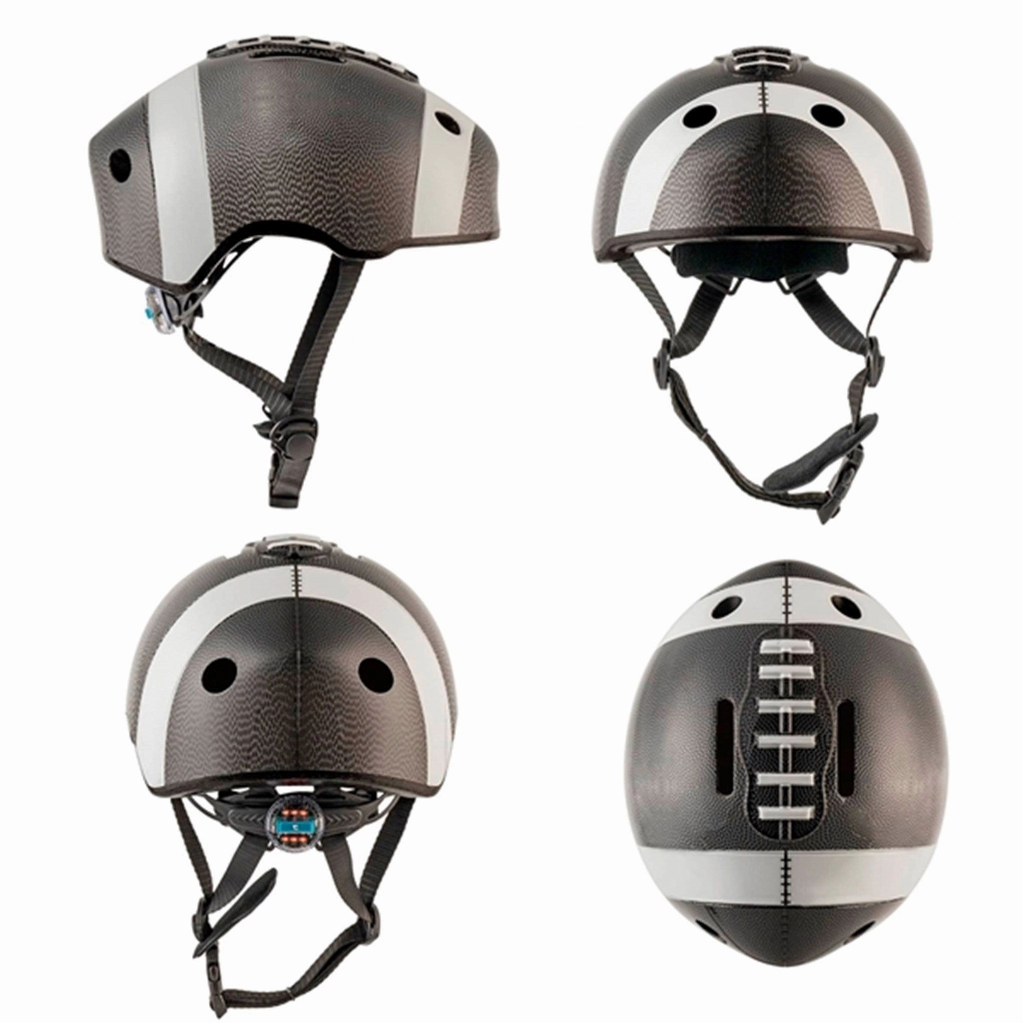 Crazy Safety Football Bicycle Helmet Black
