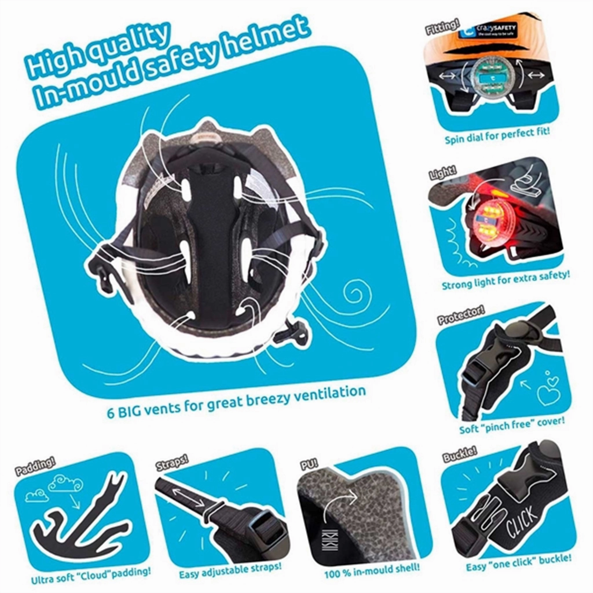 Crazy Safety Giraffe Bicycle Helmet Brown