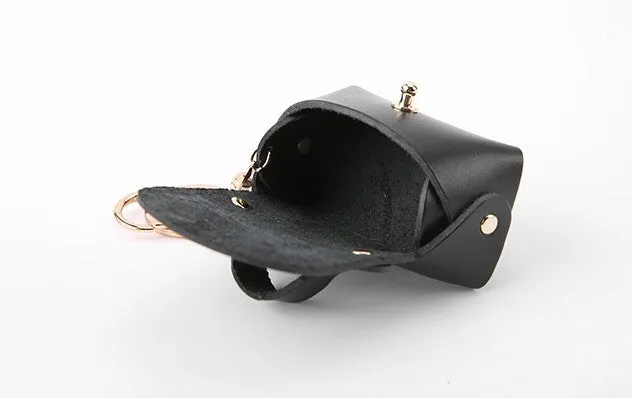 Cute Leather Black Womens Small Change Wallet Coin Holder Change Holder for Women