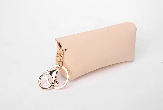 Cute Leather Womens Small Change Wallet Key Holder Coin Holder Change Holder for Women