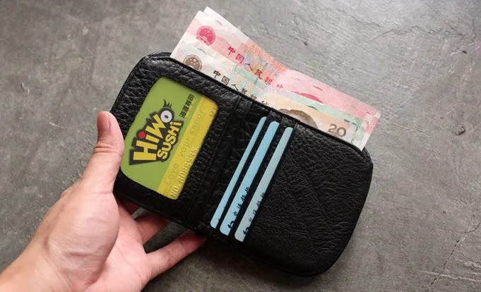 Cute LEATHER Womens Small Wallet Bifold Leather billfold Wallets FOR Women