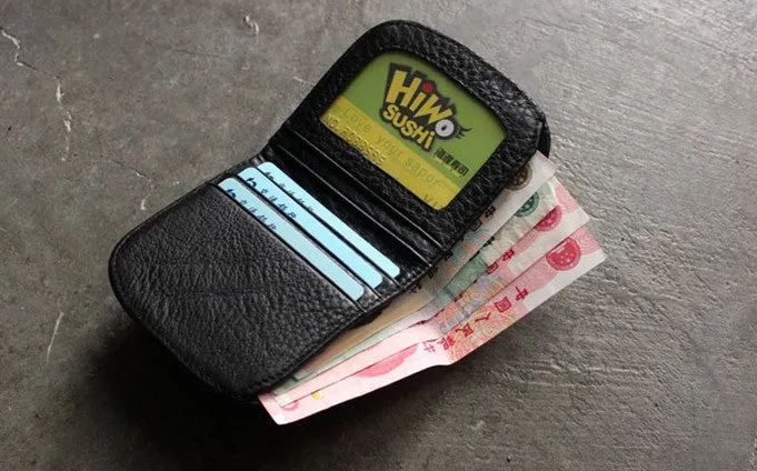 Cute LEATHER Womens Small Wallet Bifold Leather billfold Wallets FOR Women