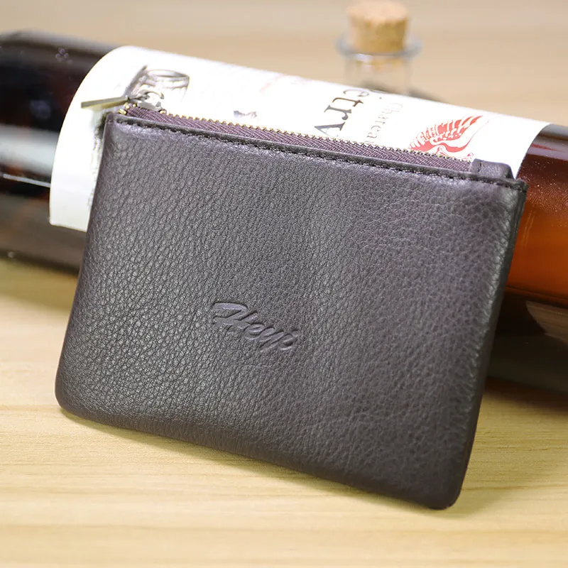 Cute Women Blue Leather Mini Zip Coin Wallet Change Wallet Zipper Change Wallet For Women