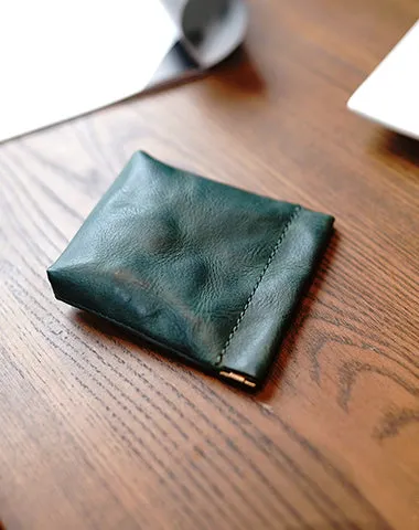 Cute Women Brown Leather Change Wallet Slim Coin Wallets Headphone Case Cord Organizer For Women