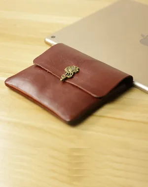 Cute Women Brown Leather Mini Coin Wallet Love Rose Change Wallet For Women