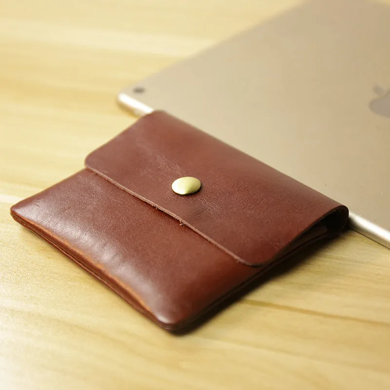 Cute Women Brown Leather Mini Coin Wallet Love Rose Change Wallet For Women