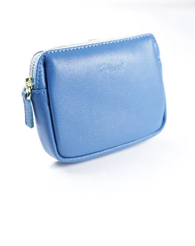 Cute Women Brown Leather Mini Zip Billfold Wallet Coin Wallet Small Zip Change Wallets For Women