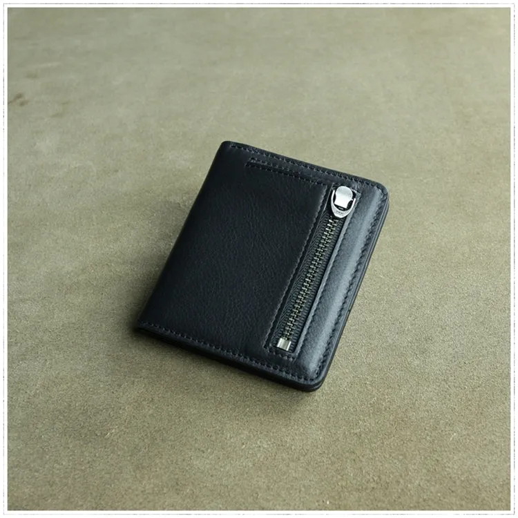 Cute Women Camel Leather Small Bifold Wallet Billfold Wallet with Coin Pocket For Women