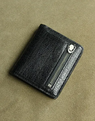 Cute Women Camel Leather Small Bifold Wallet Billfold Wallet with Coin Pocket For Women