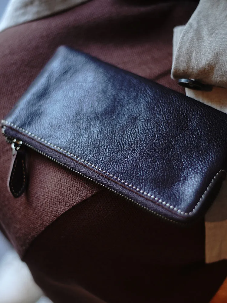 Cute Women Coffee Zip Leather Wallet Zip Clutch Wallet Slim Zip Wallet For Women