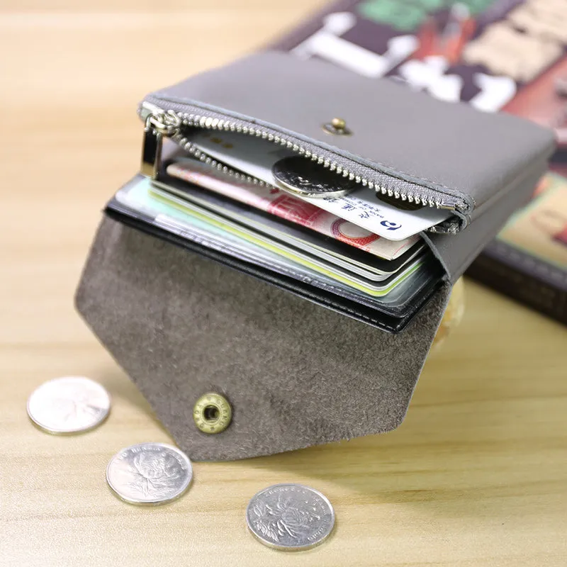Cute Women Crown Red Leather Mini Billfold Wallet Coin Wallets Slim Change Wallets For Women