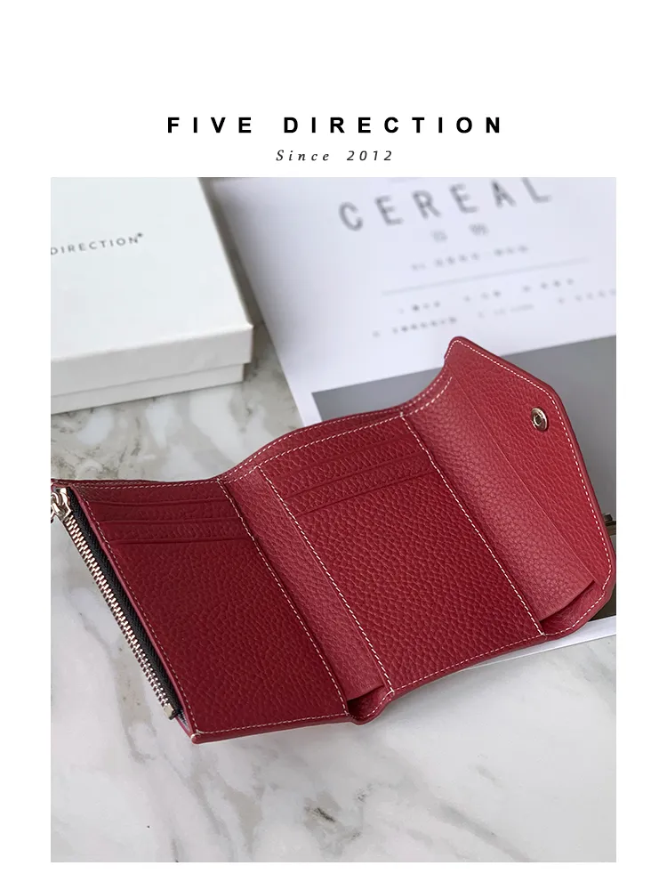 Cute Women Envelope Yellow Leather Small Wallet Billfold Envelope Small Wallet For Ladies