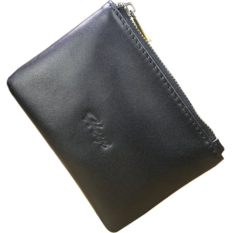 Cute Women Gray Leather Mini Zip Coin Wallet Change Wallet Zipper Change Wallet For Women