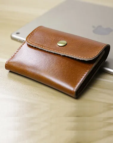 Cute Women Leather Mini Zip Coin Wallet Red Brown Change Wallets Slim Billfold Wallet For Women