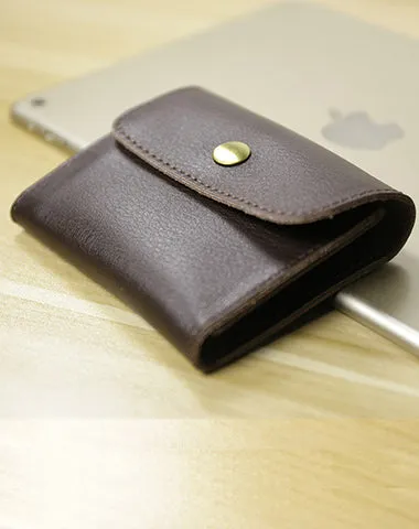 Cute Women Leather Mini Zip Coin Wallet Red Brown Change Wallets Slim Billfold Wallet For Women