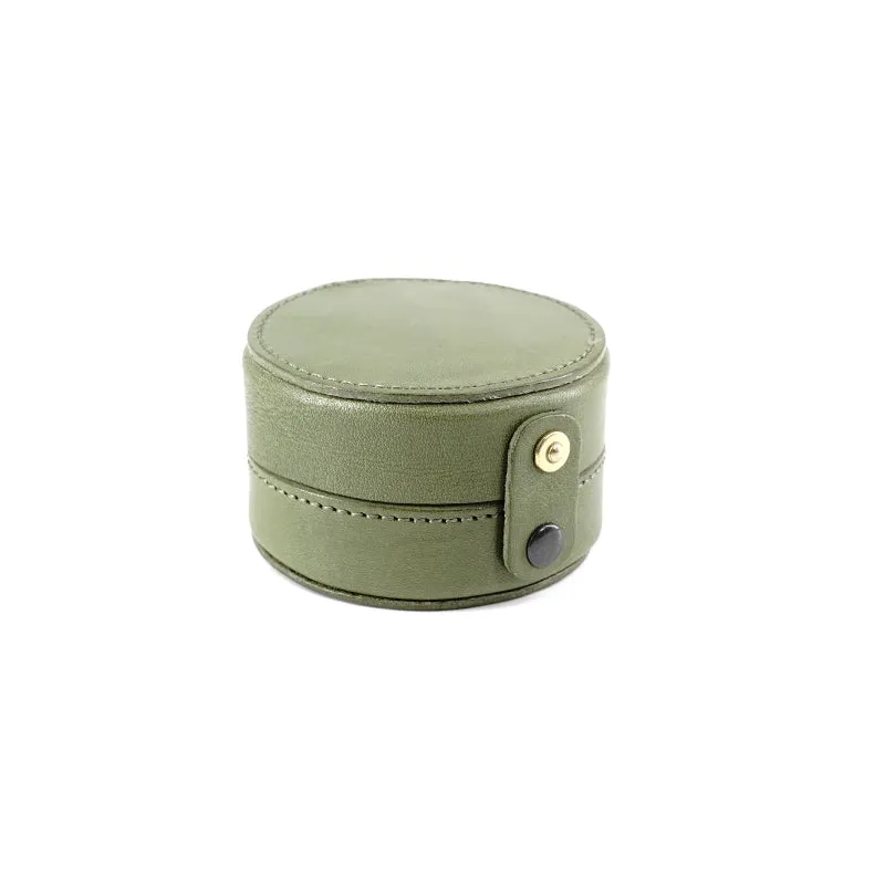 Cute Women Leather Round Coin Wallet Box Small Portable Jewelry Storage Box For Women