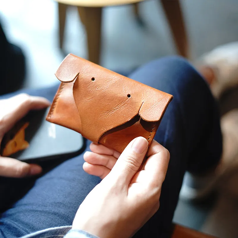 Cute Women Mini Coffee Leather Elephant Coin Pouch Small Coin Wallet Change Wallet For Women