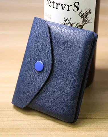 Cute Women Pink Leather Mini Billfold Wallet Handmade Coin Wallets Slim Change Wallets For Women
