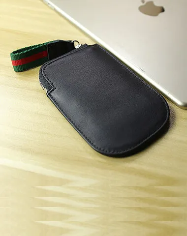 Cute Women Slim Coffee Leather Mini Zip Coin Wallet Small Zip Change Wallet For Women