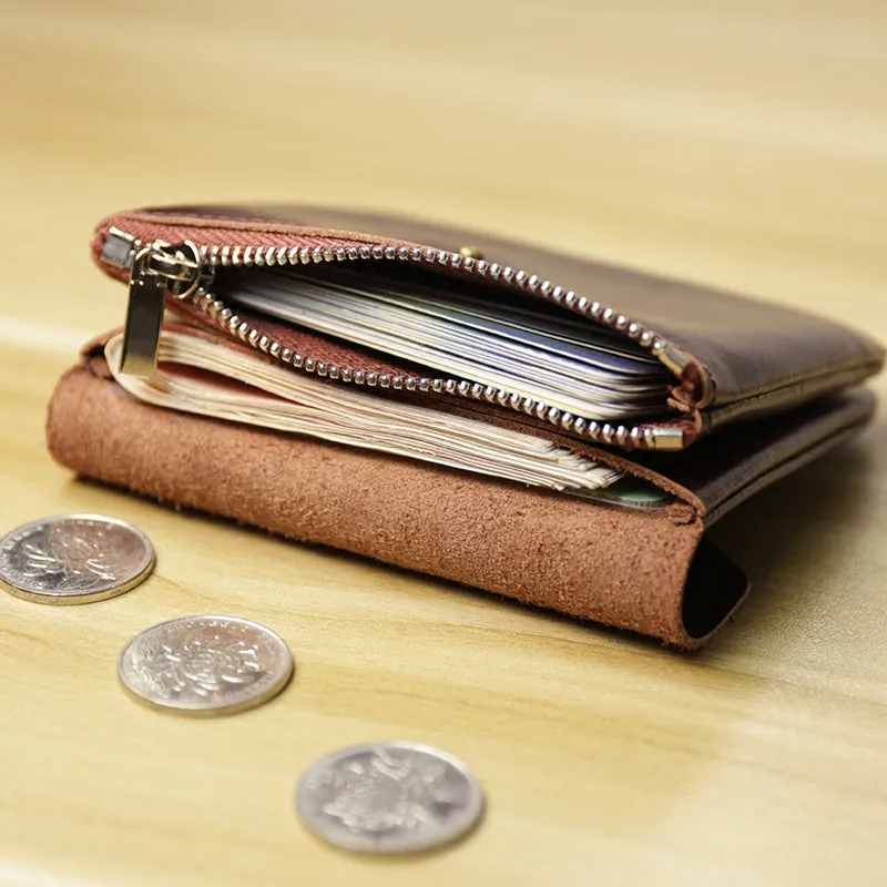 Cute Women Sunflower Navy Leather Mini Billfold Wallet Coin Wallets Slim Change Wallets For Women