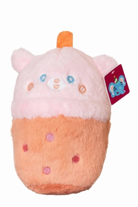Cute Animal Milk Tea Cup Plush 21cm - Pink