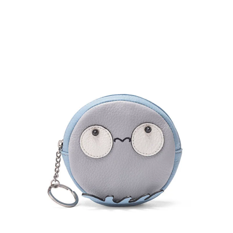 Cutest Women Leather Little Monster Coin Wallet Small Keychain with Wallet Change Wallet For Women
