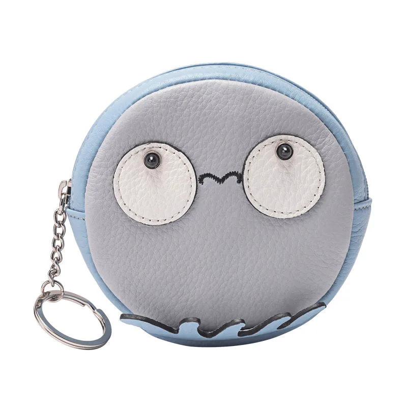 Cutest Women Leather Little Monster Coin Wallet Small Keychain with Wallet Change Wallet For Women