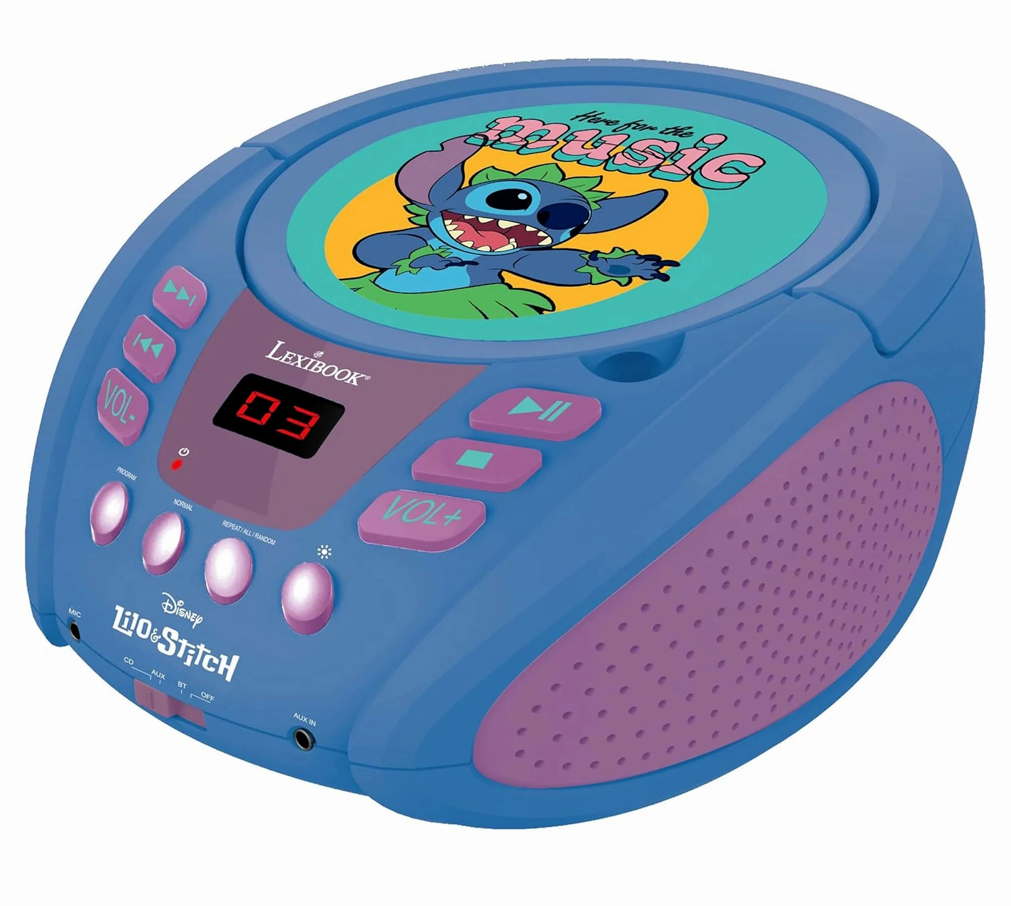 Disney Stitch Bluetooth CD Player with Lights