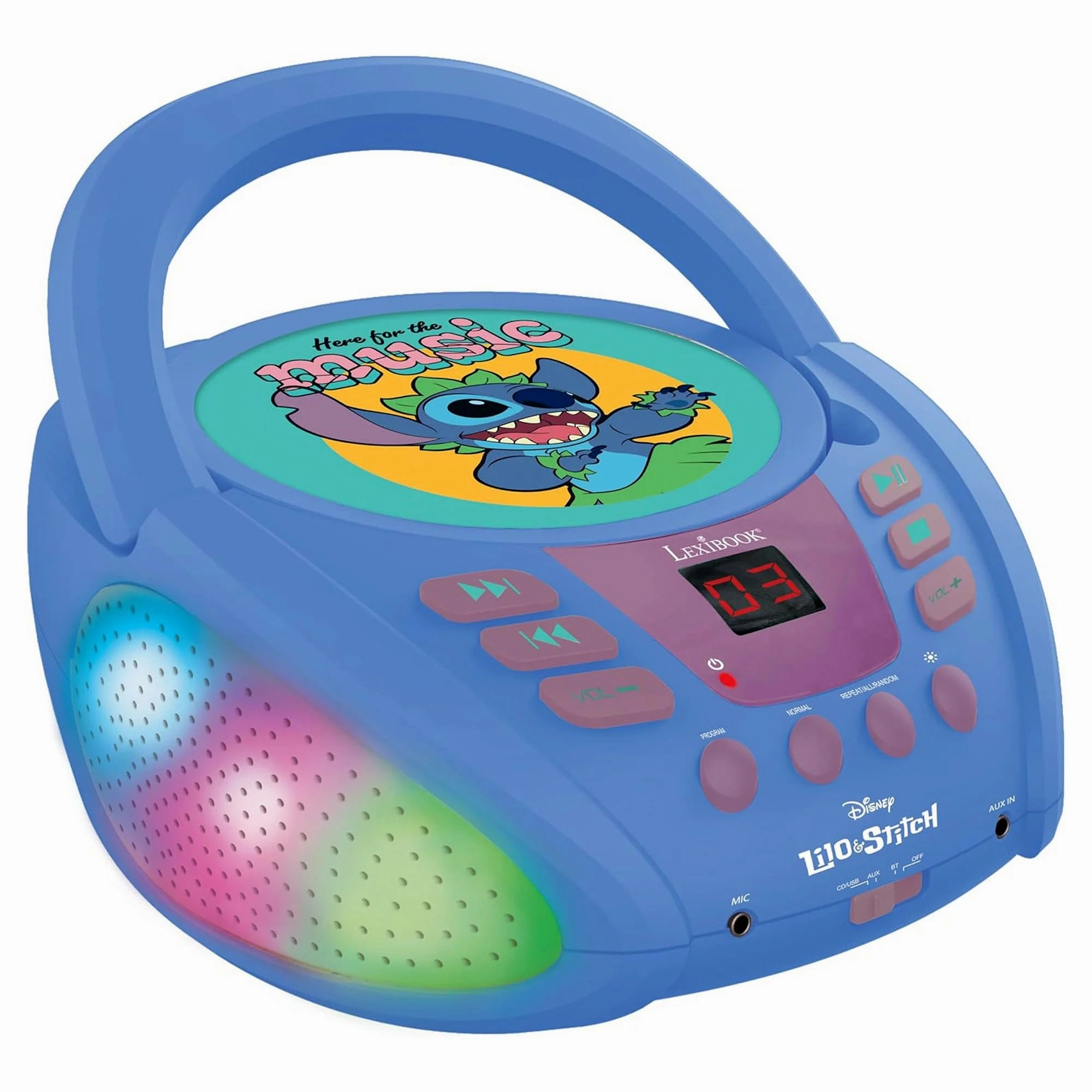Disney Stitch Bluetooth CD Player with Lights
