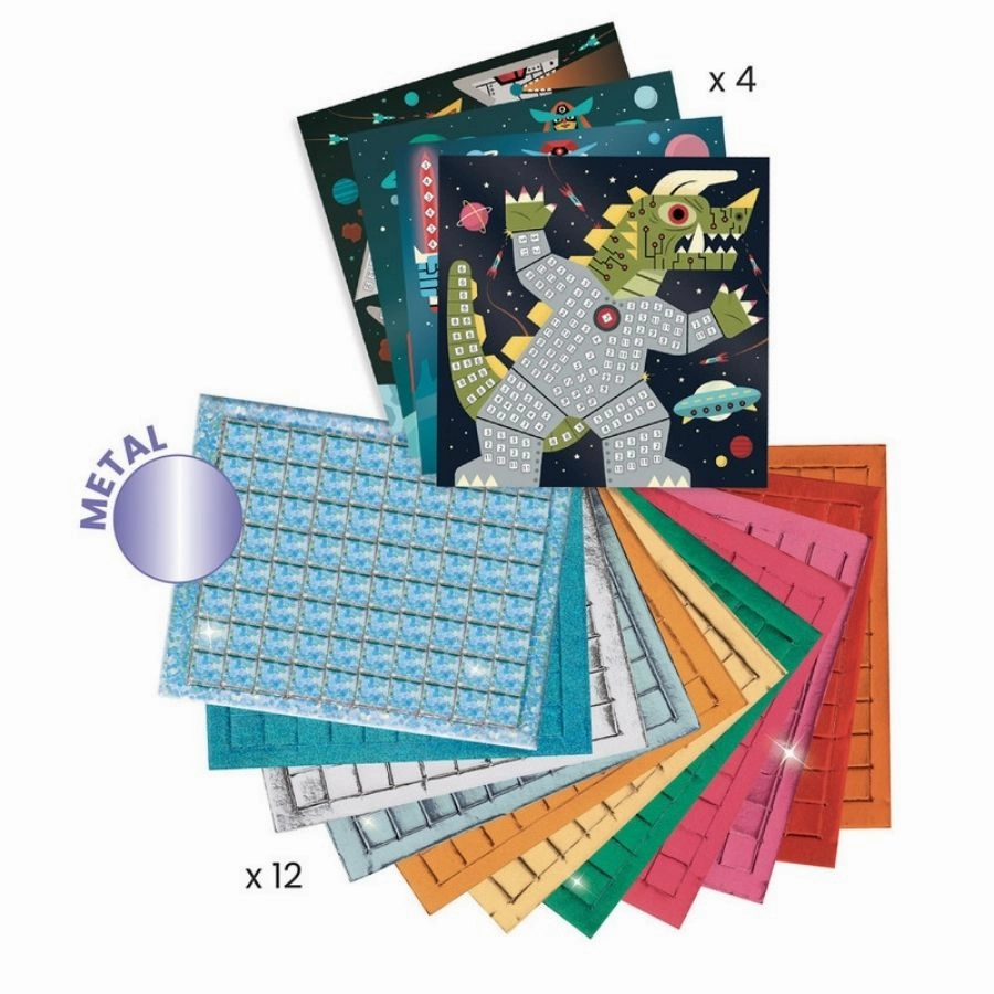 Djeco - Space Battle Mosaic Craft Kit