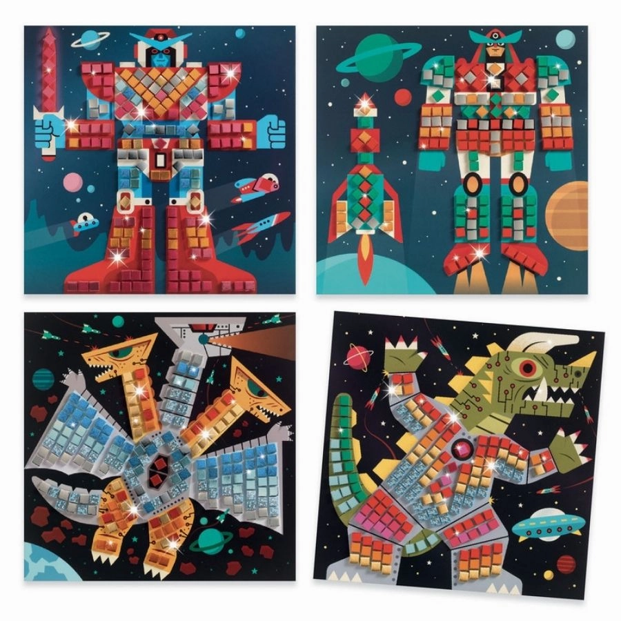 Djeco - Space Battle Mosaic Craft Kit