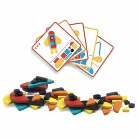 Djeco - Ze Geo Vroum Wooden Set