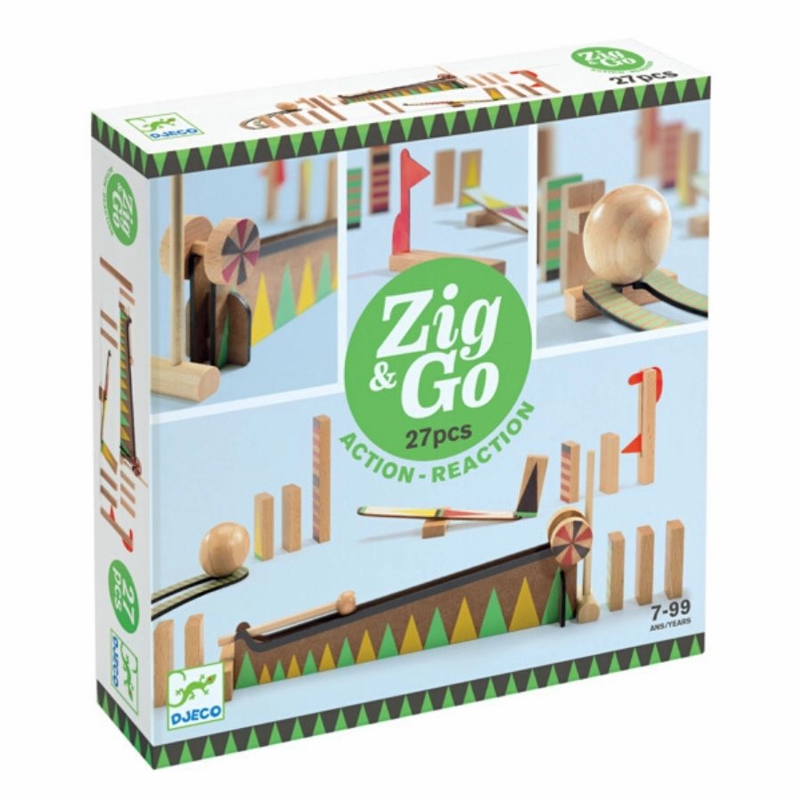 Djeco - Zig & Go Action Reaction 27 piece set