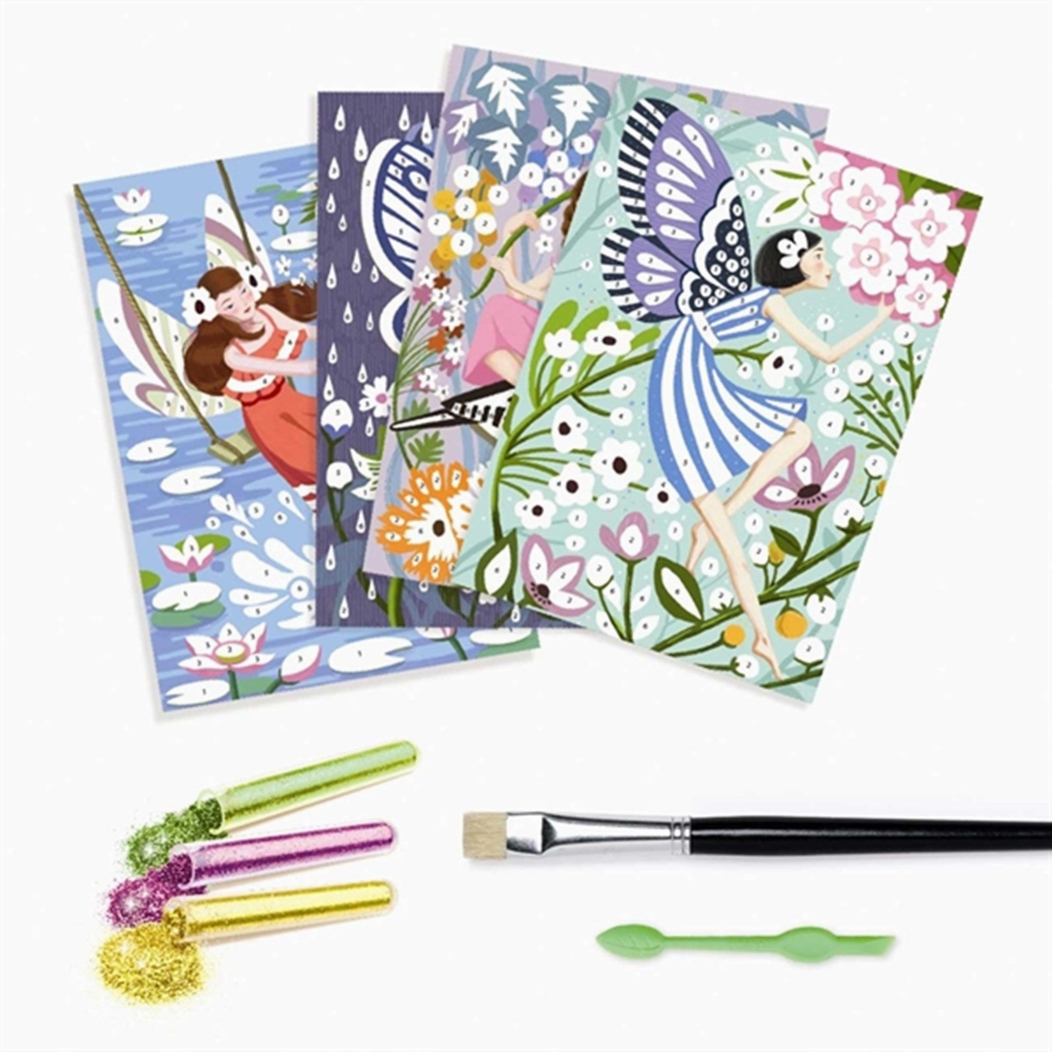 Djeco Creative Box Glittercards - Fairies