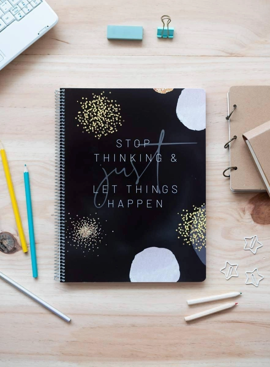 Erik Grupo Spiral Bound Notebook A4, Glitter Gold Dreams