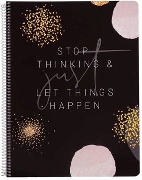 Erik Grupo Spiral Bound Notebook A4, Glitter Gold Dreams