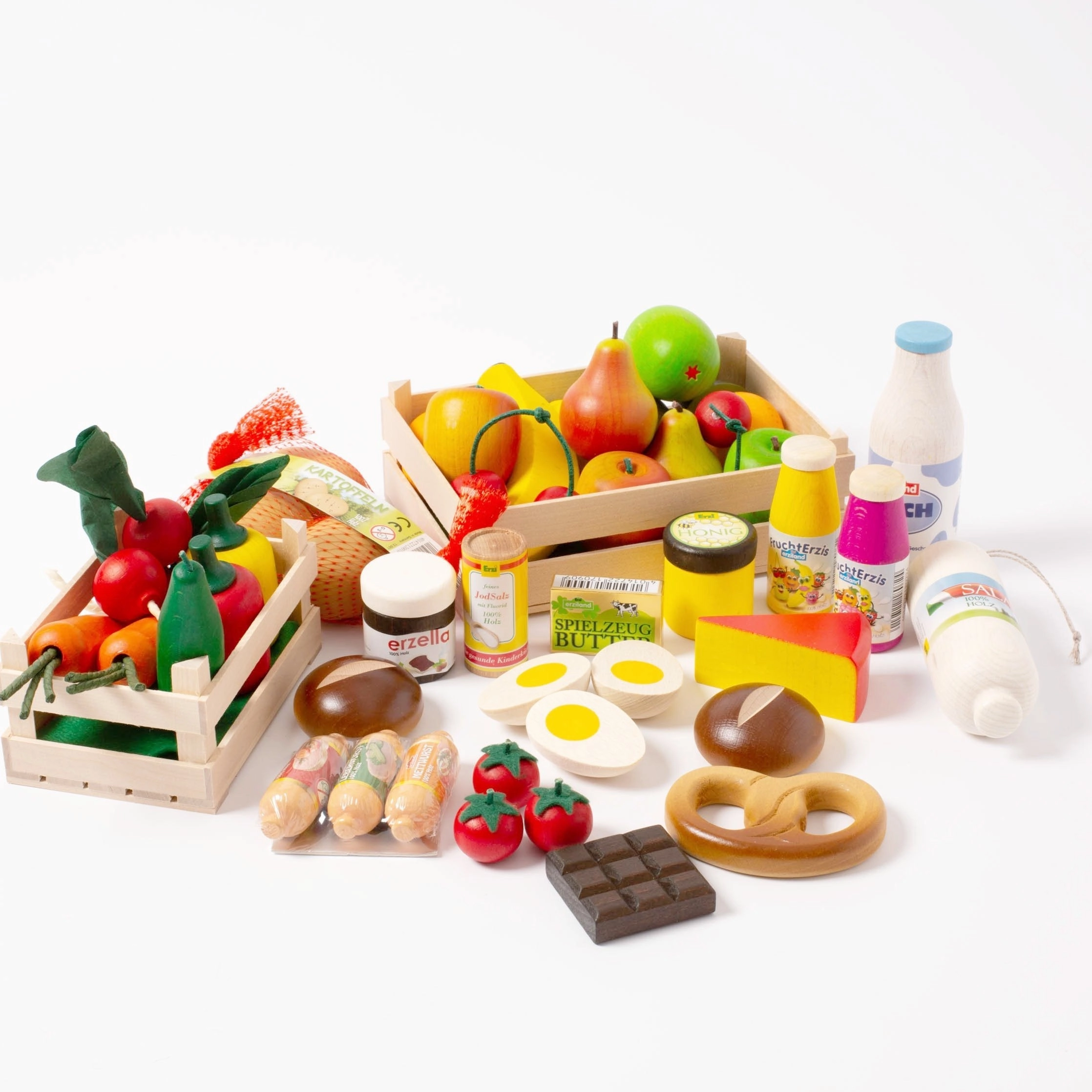 Erzi Wooden Big Box Play Food Assortment Set