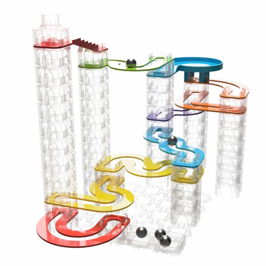 Fat Brain Toy Co - Trestle Tracks Builder Set Marble Run