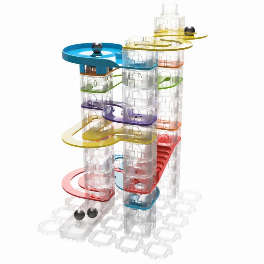 Fat Brain Toy Co - Trestle Tracks Builder Set Marble Run