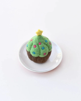 Felt Cupcake, Christmas Tree