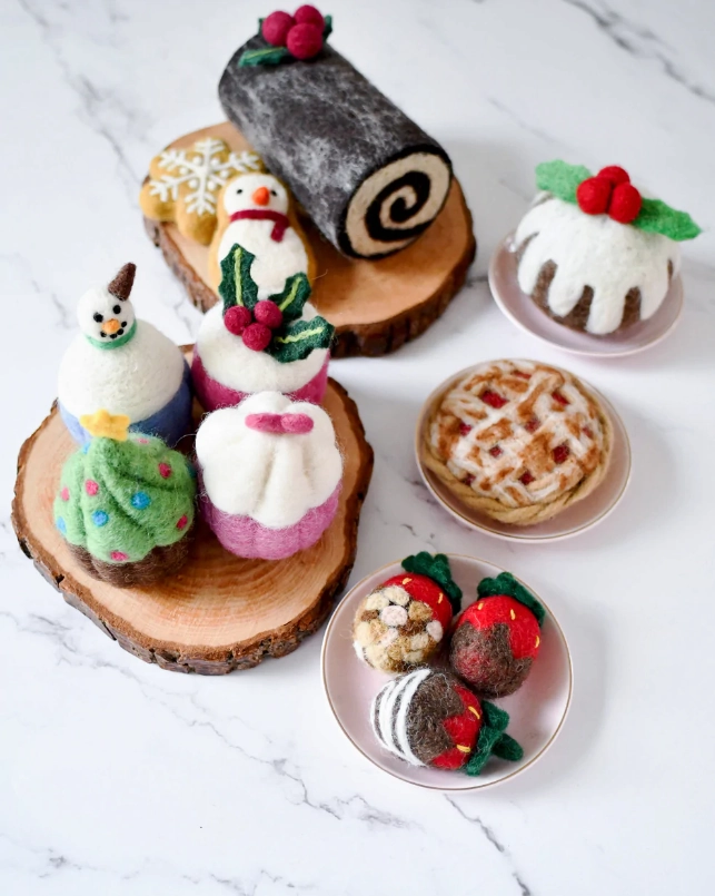 Felt Cupcake, Christmas Tree