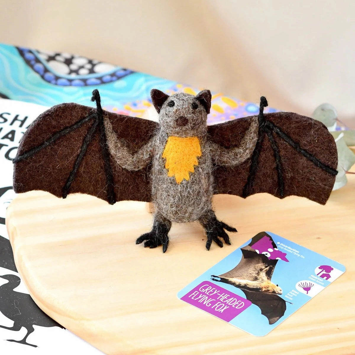 Felt Grey Headed Flying Fox-Parks Victoria Nature Mascots