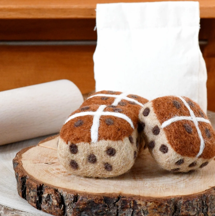 Felt Hot Cross Buns, Set of 3