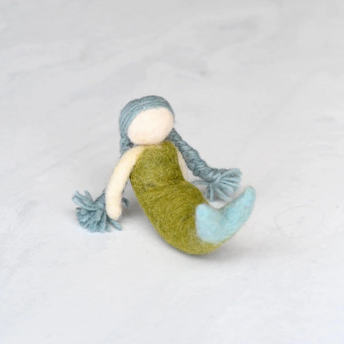 Felt Mermaid Blue Hair