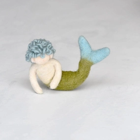 Felt Merman Blue Hair