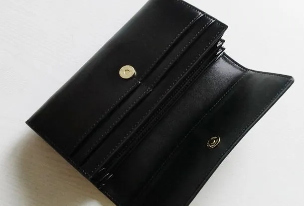 Genuine leather bifold Cute billfold clutch purse long wallet purse clutch women
