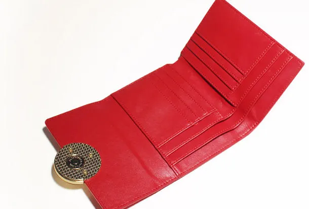 Genuine leather Bifold Cute billfold clutch purse long wallet purse clutch women
