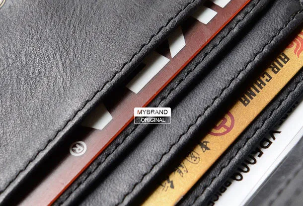 Genuine leather billfold wallet leather men billfold vintage wallet for men