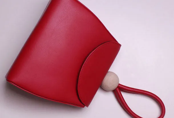Genuine leather clutch handbag beige clutch purse Wristlet bag women